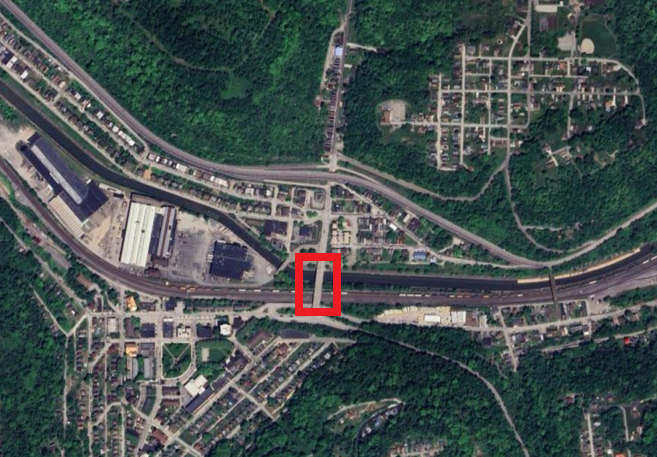 Patton Street Bridge rehabilitation project location