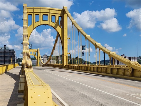View of the Rachel Carson Bridge in the City of Pittsburgh